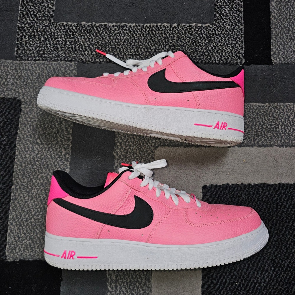 Nike Air Force 1 Low Mens Size 12 Pink Black DZ4861-600 Excellent